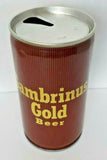 1970s Gambrinus Gold Beer Can Pittsburgh Brewing Co. Tab Pulled  Empty BC1-28