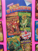 Mighty Dino 12  Stickers  with Vending Display Sign New