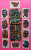 Ultra Tattoo Classics 10 Temporary Tattoos with Vending Display Sign New