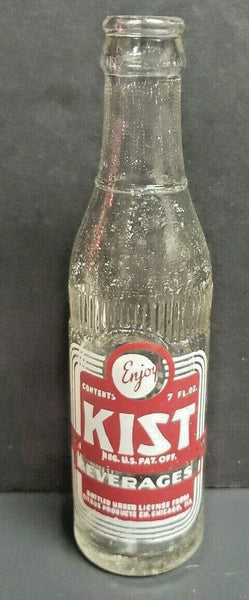 Vintage 1950's KIST Pop Soda Bottle 7oz Camden, AK - Chicago, ILL B1-27