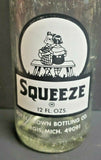 Vintage 1970's ACL Squeeze Pop Soda Bottle 12oz Sturgis, MI B1-20