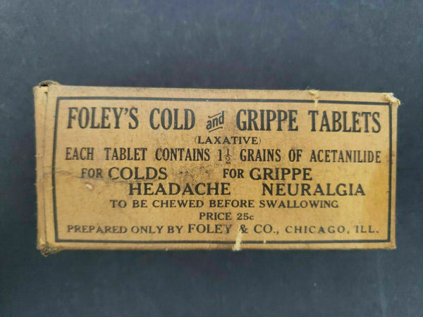 Vintage Foley's  Medicine Display Box Chicago Il New Old Stock