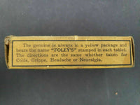 Vintage Foley's  Medicine Display Box Chicago Il New Old Stock