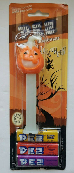 2005 Pez Halloween Pumpkin Dispenser Glow in the Dark New  Sealed SH 4