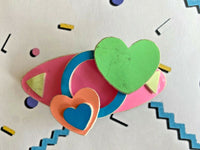 1980's Retro Pastel Colorful Foam Hair Clip HC4