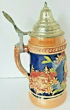 German 3D Stein Mug Bavaria Foley & Robinson with Lid 6.5" tall MS