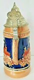 German 3D Stein Mug Bavaria Foley & Robinson with Lid 6.5" tall MS