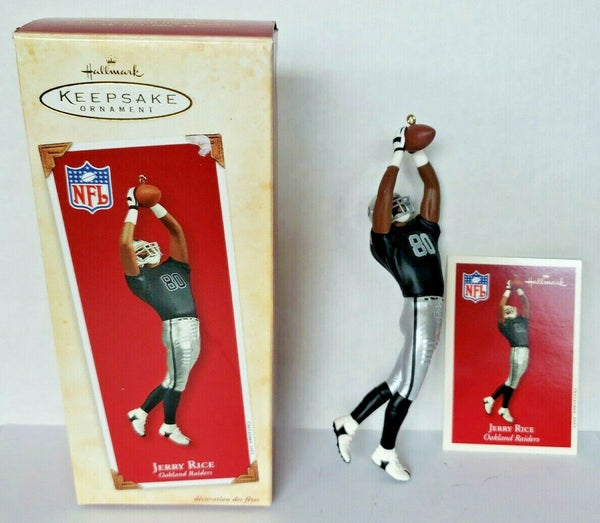 2003 Hallmark Jerry Rice Oakland Raiders Ornament NFL Football Legends U18