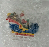 1994 Hallmark Santa's Lego Sleigh Here Comes Santa With Gift Bag Ornament  U19