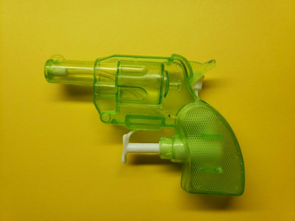 Vintage Uranium Green Plastic Water Squirt Gun toy Revolver New Old Stock 238