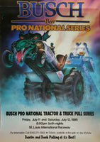 1986 Busch Beer Pro National Series Tractor &Truck Pull Paper Poster St Louis