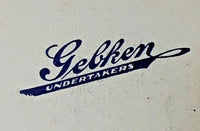 1930's Gebken Undertakers St. Louis, MO. Advertisement Funeral Fan S46