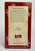 2002 Hallmark Santa's Mailbox Ornament Box Only U20