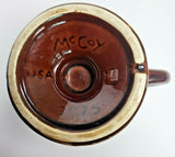 McCoy Brown Drip Glaze Tea Cup Coffee Mug  #7075 Vintage Z5