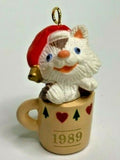 1989 Hallmark Sitting Purrty Collector's Club Ornament U21