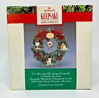 1990 Hallmark Little Frosty Friends Memory Wreath U21