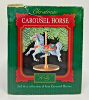 1989 Hallmark "Holly" Carousel Horses Ornament U21