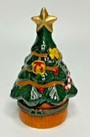 Vintage Porcelain Christmas Tree Trinket Box U185-11