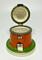 Vintage Porcelain Lighthouse Trinket Box U185-3