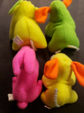 Vintage Mini Stuffed Animals Lot of 4 Vending Machine Prize Toys New Old Stock