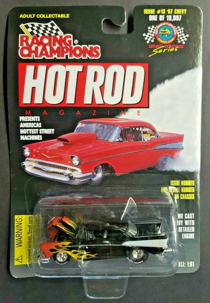1998 Racing Champions Hot Rod #13 '57 Chevy Bel Air 1:64 HW1