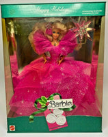1990 Barbie "Happy Holidays" Doll Special Edition NIB Box Damage#5