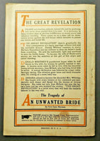 1928 No. 1 The Great Revelation - The Tragedy of an Unwanted Bride S48