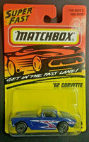 1995 Matchbox 1962 Corvette #32 Blue NIB HW4