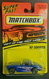 1995 Matchbox 1962 Corvette #32 Blue NIB HW4