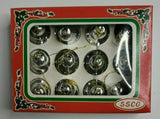 1970's SSCO Christmas Silver Bells 12pcs. Made in Taiwan New In Package U13