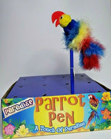 1990 Paradise Parrot Pen Feather Novelty Decorative - Blue Parrot  "E" Pen Only