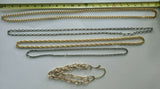 Vintage Lot of 5 Mixed Longer to Shorter Fashion Necklace Chains  T2