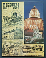 1971 Missouri 1821-1971 Sesquicentennial Edition Vacation and Travel Guide S50