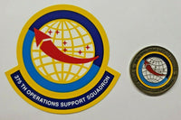 1980's USAF 375th Operations Support Squadron Commander's Coin w/ Decal PB11 (2)