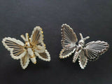 Vintage Monet Butterfly Pins Brooch Lot of 2 Each 1 inch Tall