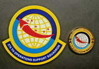 1980's USAF 375th Operations Support Squadron Commander's Coin w/ Decal PB11 (1)