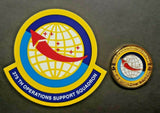 1980's USAF 375th Operations Support Squadron Commander's Coin w/ Decal PB11 (1)