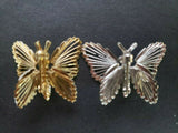 Vintage Monet Butterfly Pins Brooch Lot of 2 Each 1 inch Tall