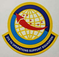 1980's USAF 375th Operations Support Squadron Commander's Coin w/ Decal PB11 (2)