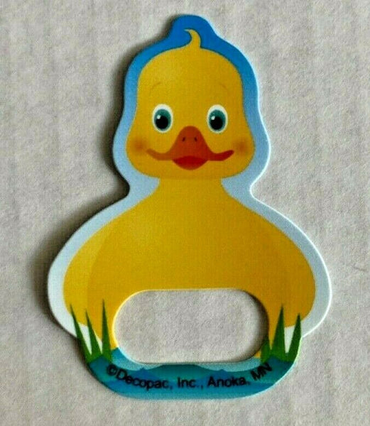 Bakery Crafts Plastic Cupcake Rings Favors Toppers New Lot of 6 "Rubber Duck" #3