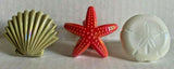 Bakery Crafts Plastic Cupcake Rings Favors Toppers New Lot of 6 "Seashell" #3