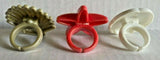 Bakery Crafts Plastic Cupcake Rings Favors Toppers New Lot of 6 "Seashell" #3