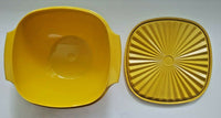 VTG Tupperware Bowl Lid Bright Sunny Yellow 836-1 2 Quart / 8 Cup Capacity U143