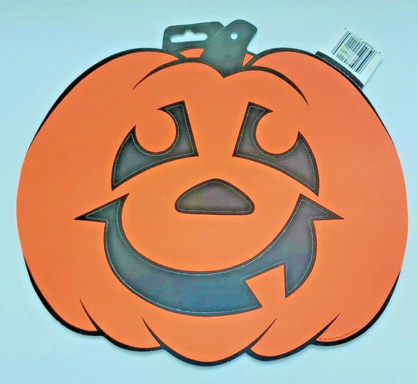 1991 Beistle Halloween Pumpkin JOL Jack-O-Lantern Embossed Diecut Die Cut  New