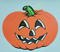 1990's Beistle Halloween Jack O Lantern Pumpkin Die Cut Decoration New