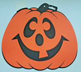 1991 Beistle Halloween Pumpkin JOL Jack-O-Lantern Embossed Diecut Die Cut  New