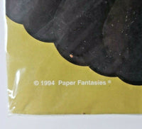 1994 Paper Fantasies Halloween Ghost Decoration 23cm Set of 2 New In Pkg Black