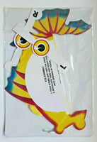 1994 Beistle Tissue Bubble Yellow Fish Luau Marine Life Party Decoration New