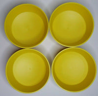 Vintage Rubbermaid Textured Yellow  Plastic Salad Bowl Set Great Shape