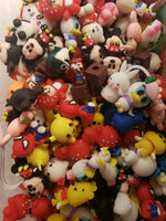 Vintage Lot of 4 Cartoon Pencil Topper Charms Toys Vending Gumball Machine (SKU275)